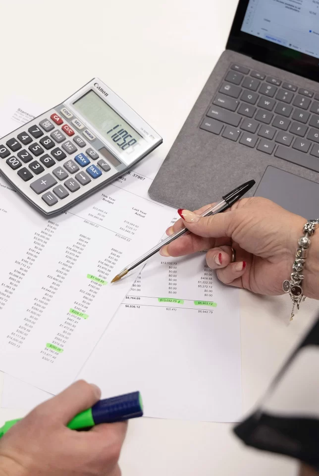 Civium staff looking at financials