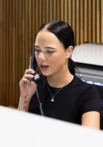Civium receptionist on phone