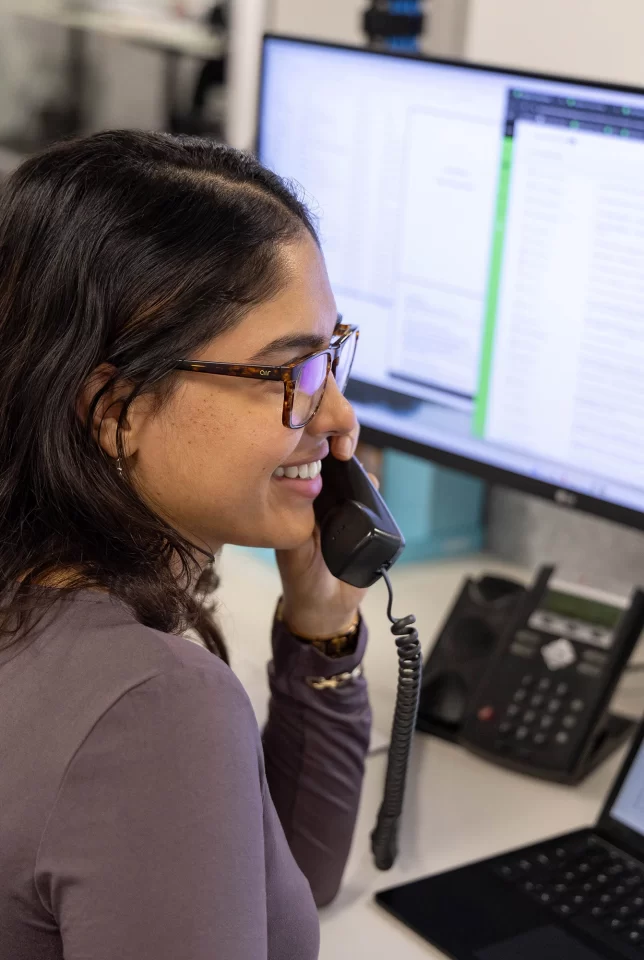 Civium insurnace manager on phone